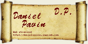 Daniel Pavin vizit kartica